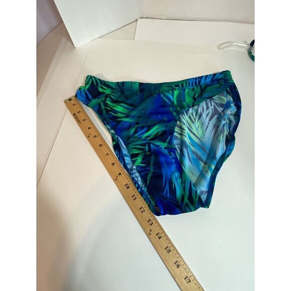 Islander 2 PC Swimsuit Floral Tropical Print Attached Shelf Bra Women's 14 NWOT - Picture 7 of 10